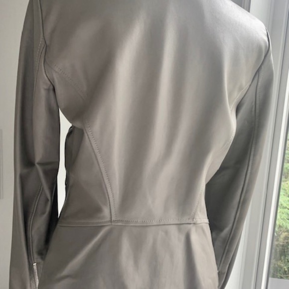 Zara leather moto jacket new grey medium - Picture 10 of 14